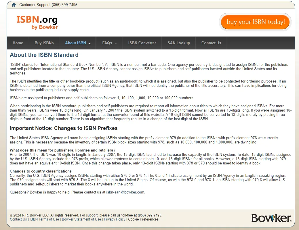 an ISBN starting with 979-8 will allow U.S. publishers and self-publishers to market their books anywhere in the world.