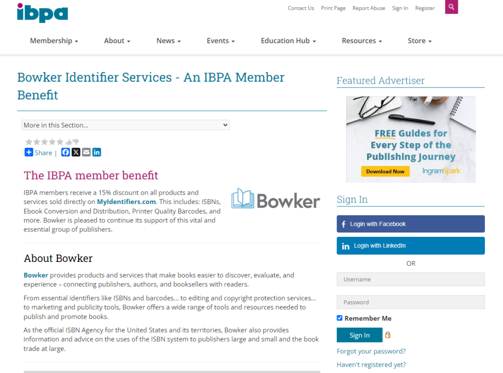 Bowker Coupon Code for ISBN